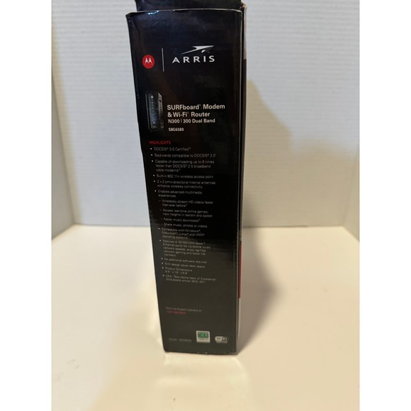Motorola Arris Model SBG6580,Surfboard Modem WIFI and N300/300 Dual band - Picture 4 of 6